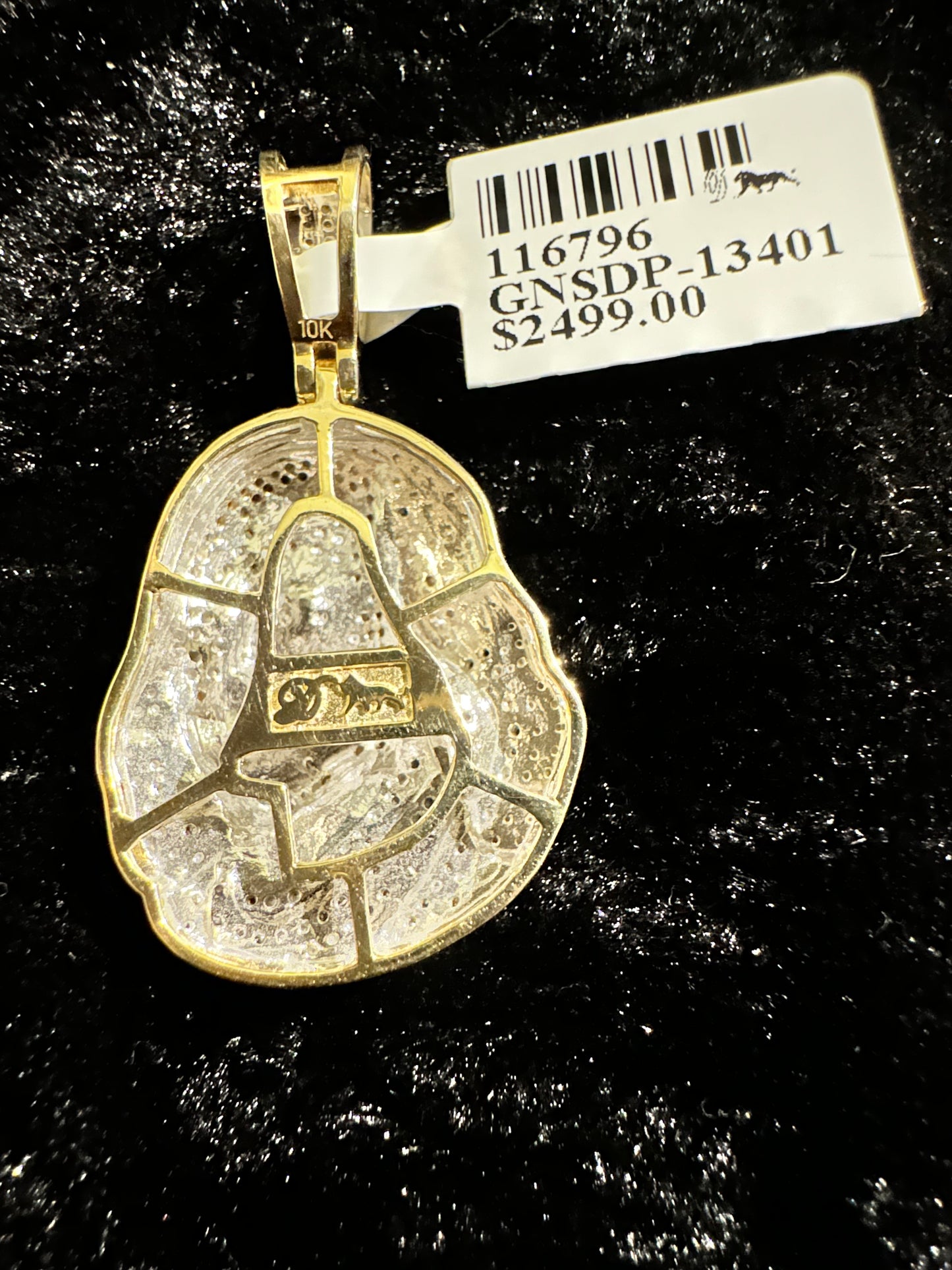 Two Tone Ben Franklin .55cttw Diamond 10K Gold Pendant