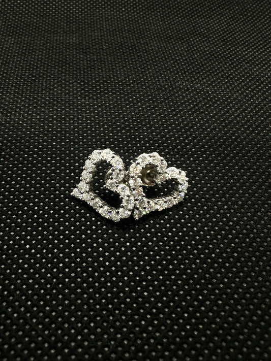 Big Heart .925 Sterling Silver Moissanite Earrings