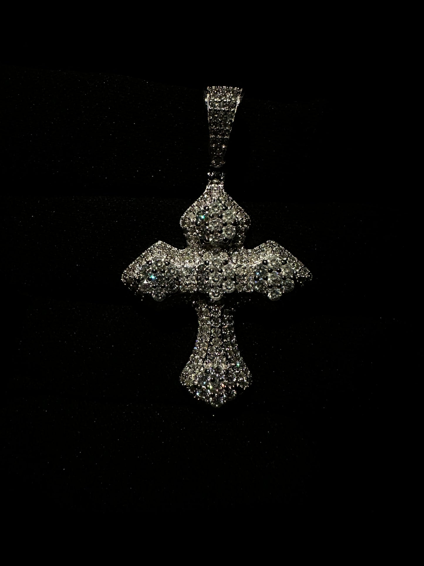 Iced Out Moissanite Cross
