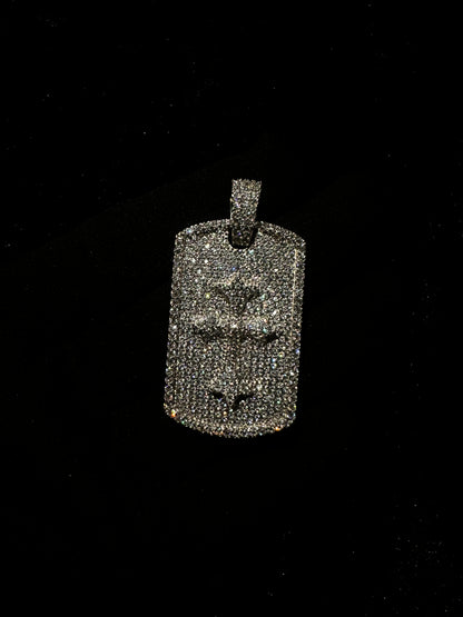 Iced Out Moissanite Dog Tag