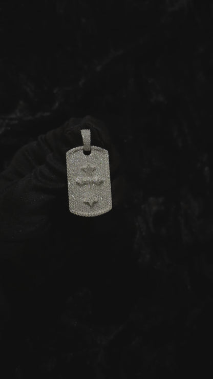 Iced Out Moissanite Dog Tag
